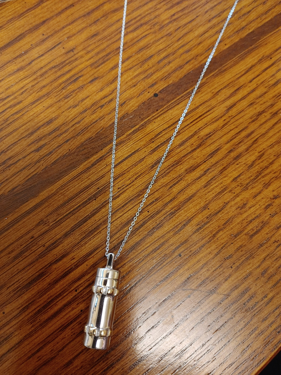 Cylinder Ash Holder Pendant Necklace