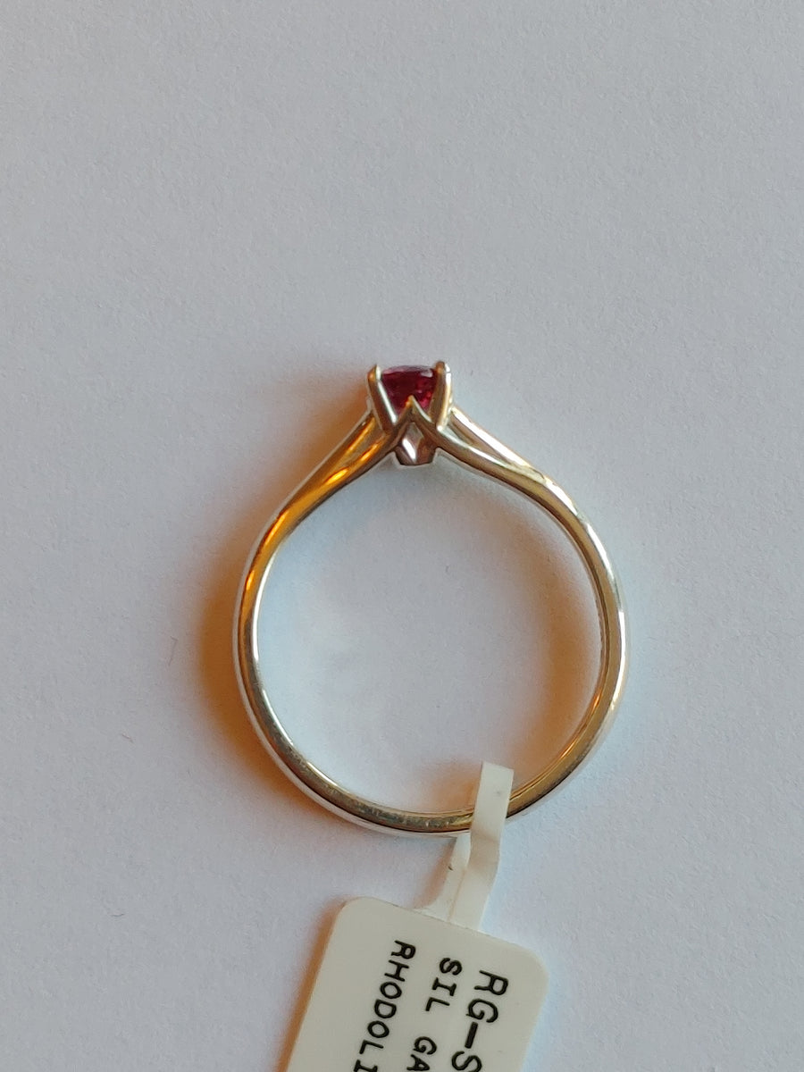 Rhodolite Garnet Silver Ring