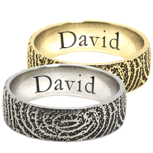 Custom Fingerprint Ring Band (Contact us for Pricing)