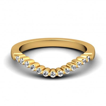 Single Prong Contour Wedding Band (Contact us for Pricing)