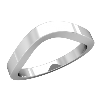 Flat Contour Wedding Band (Contact us for Pricing)