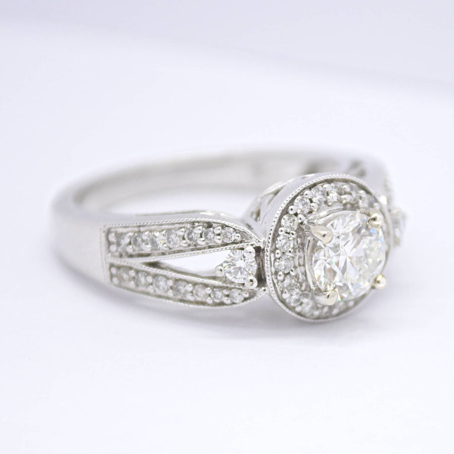 diamond split shank engagement ring 