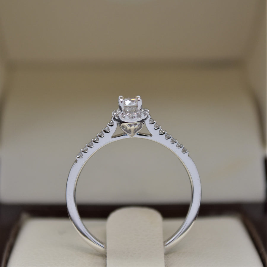 0.15CT Halo Diamond Ring