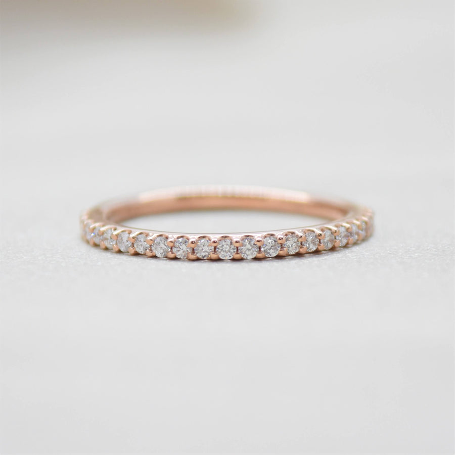 Rose Gold Shared Prong Diamond Ring
