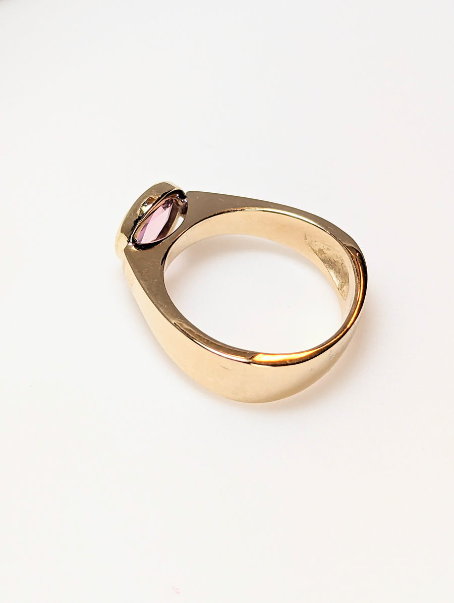 Rose Cut Pink Sapphire Ring