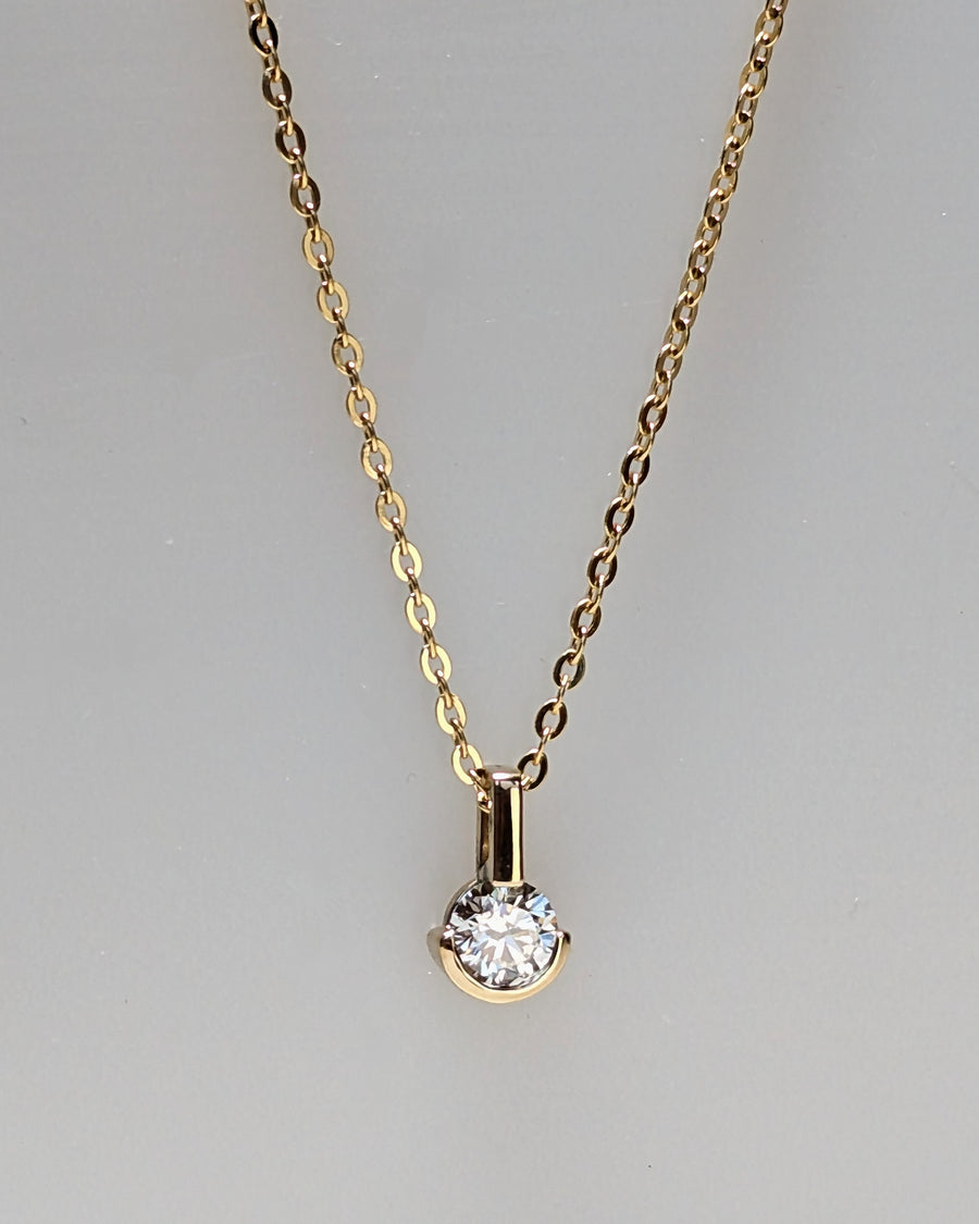 .56CT Modern Lab Diamond Necklace in Yellow Gold