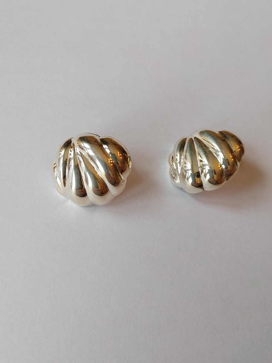 Shell Silver Stud Earrings