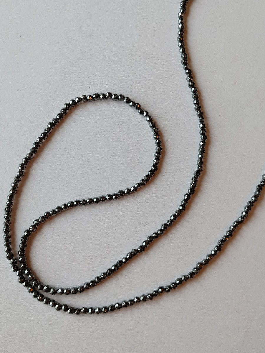 Hessonite Garnet and Black Spinel Necklace - Nirvana Gems & Jewels