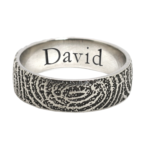 Custom Fingerprint Ring Band (Contact us for Pricing)