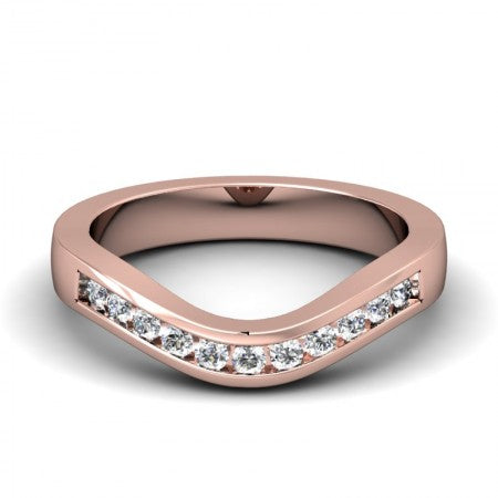 Channel-Set Contour Wedding Band (Contact us for Pricing)