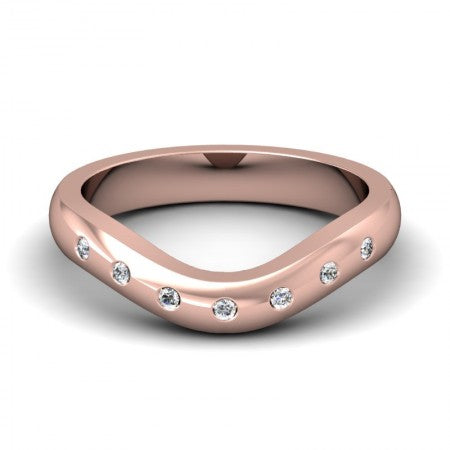 Single Row Burnished Contour Diamond Band (Contact us for Pricing)