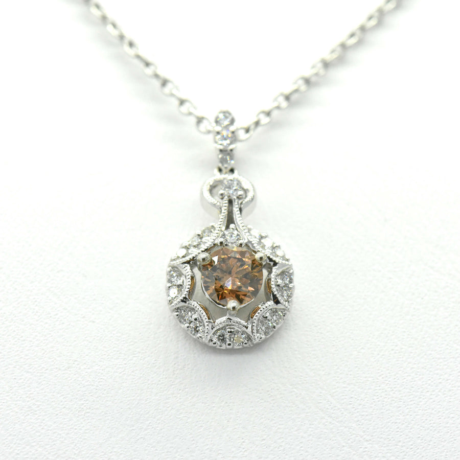 victorian star cinnamon diamond necklace