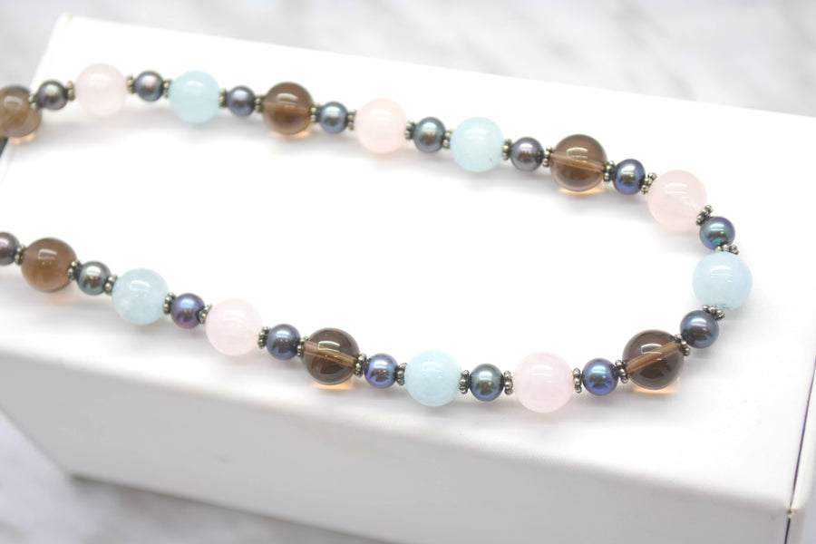 spring quartz necklace beads