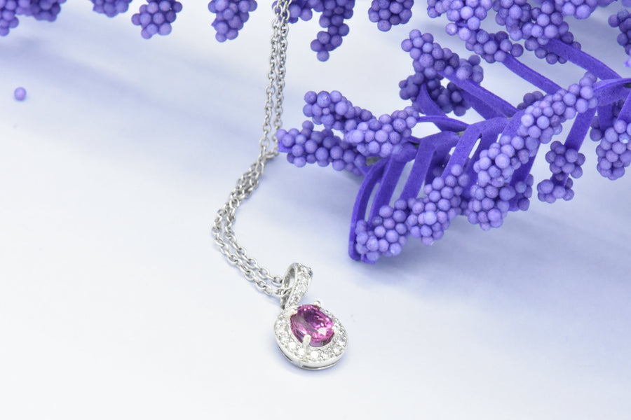 pink sapphire necklace sutton smithworks