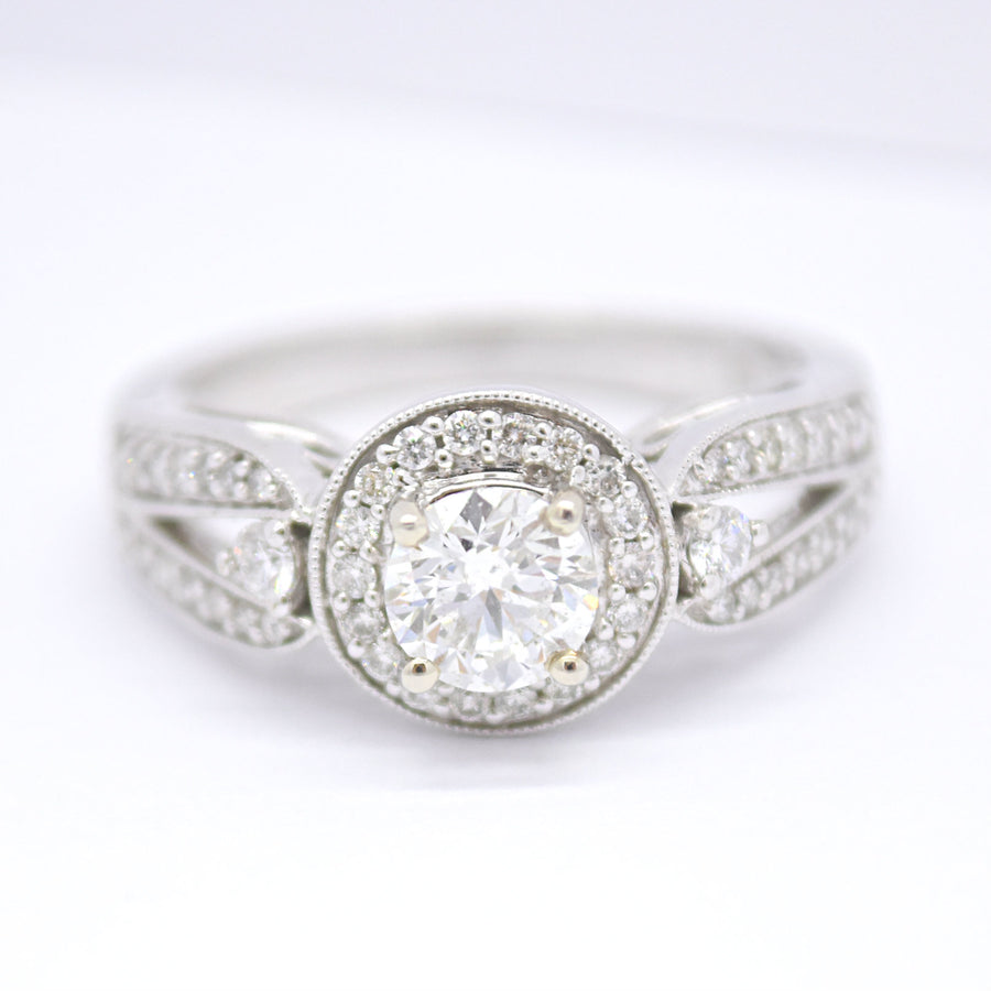 split shank diamond engagement ring 