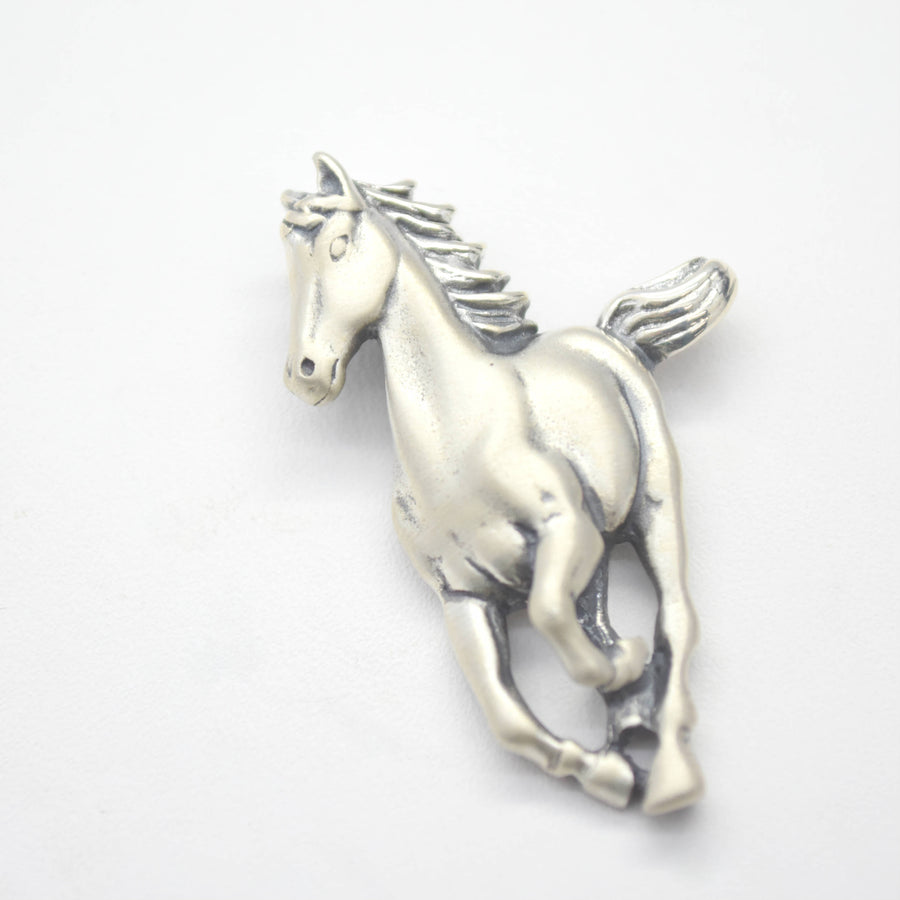 horse silver necklace 