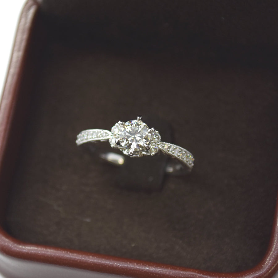 cluster accent diamond ring