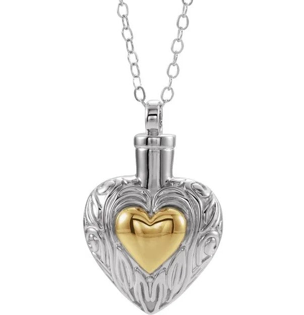 Heart Ash Holder Pendant Necklace
