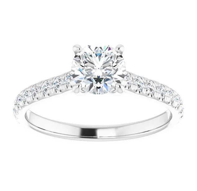 5.8 mm Round Diamond Accented Ring (Mount only)