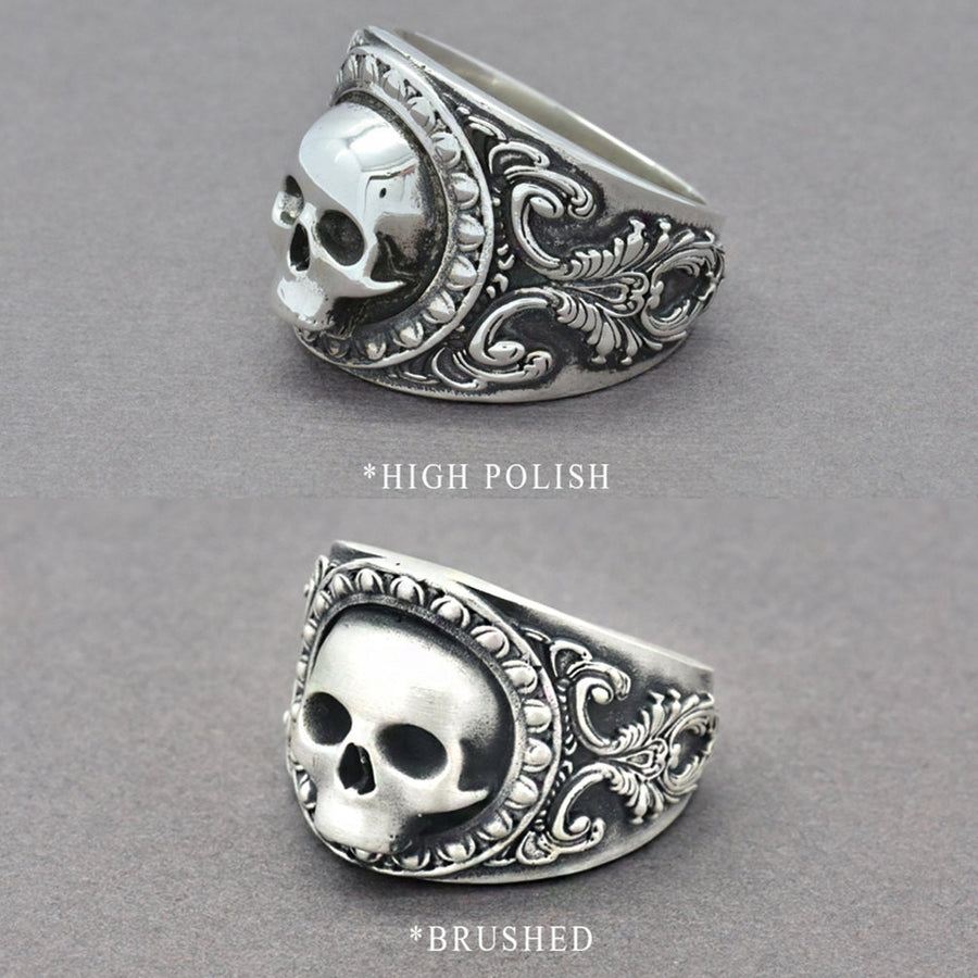 sterling silver grim reaper ring