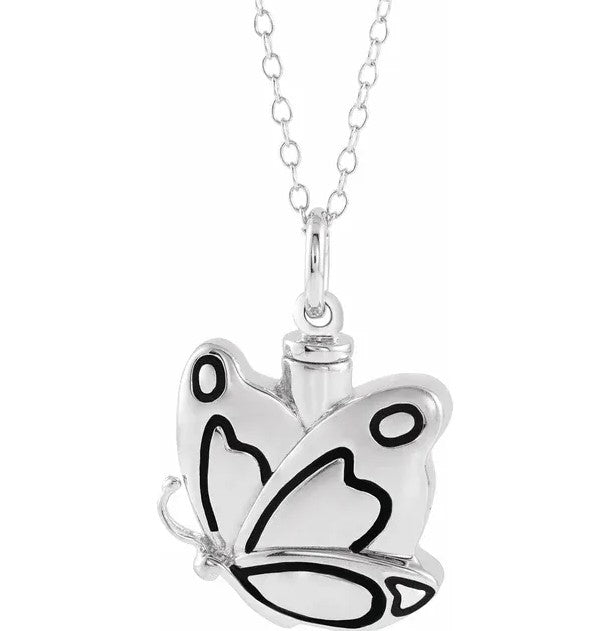 Butterfly Ash Holder Pendant Necklace