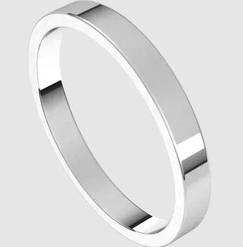2.5 mm Flat Band Sterling Silver Ring