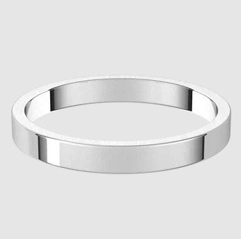 2.5 mm Flat Band Sterling Silver Ring