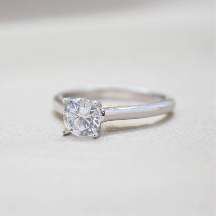 Two Tone Solitaire Engagement Ring (Mount only)