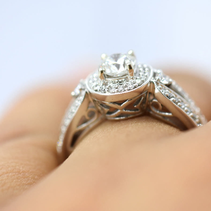 two stones diamond engagement ring 