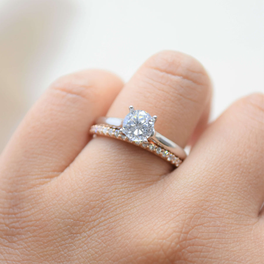 Two Tone Solitaire Engagement Ring (Mount only)