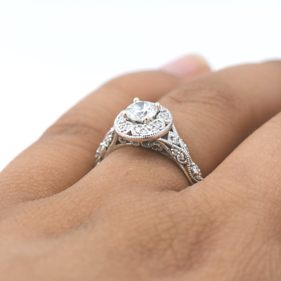 vintage style engagement ring sutton smithworks